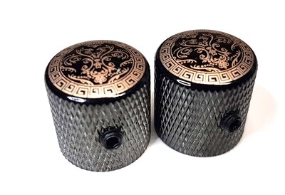 Pattern Metal Knurled Knobs USA &amp; Metric- Pair