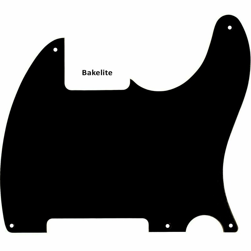 Brio Bakelite 1-Ply Guitar Pickguard For Fender Esquire Black