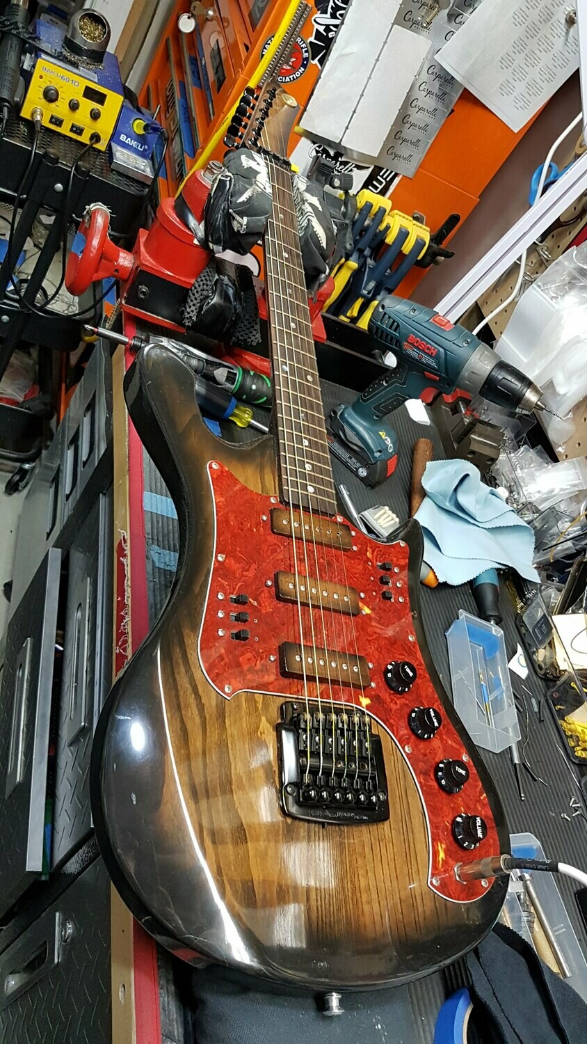 Carparelli Ural Guitar - Custom Made from Scratch Tobacco Brown Burst