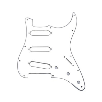 Brio Acrylic Mirror Pickguard for Fender® Strat® Strat® Usa/MIM Standard SSS 11-Hole Silver Mirror