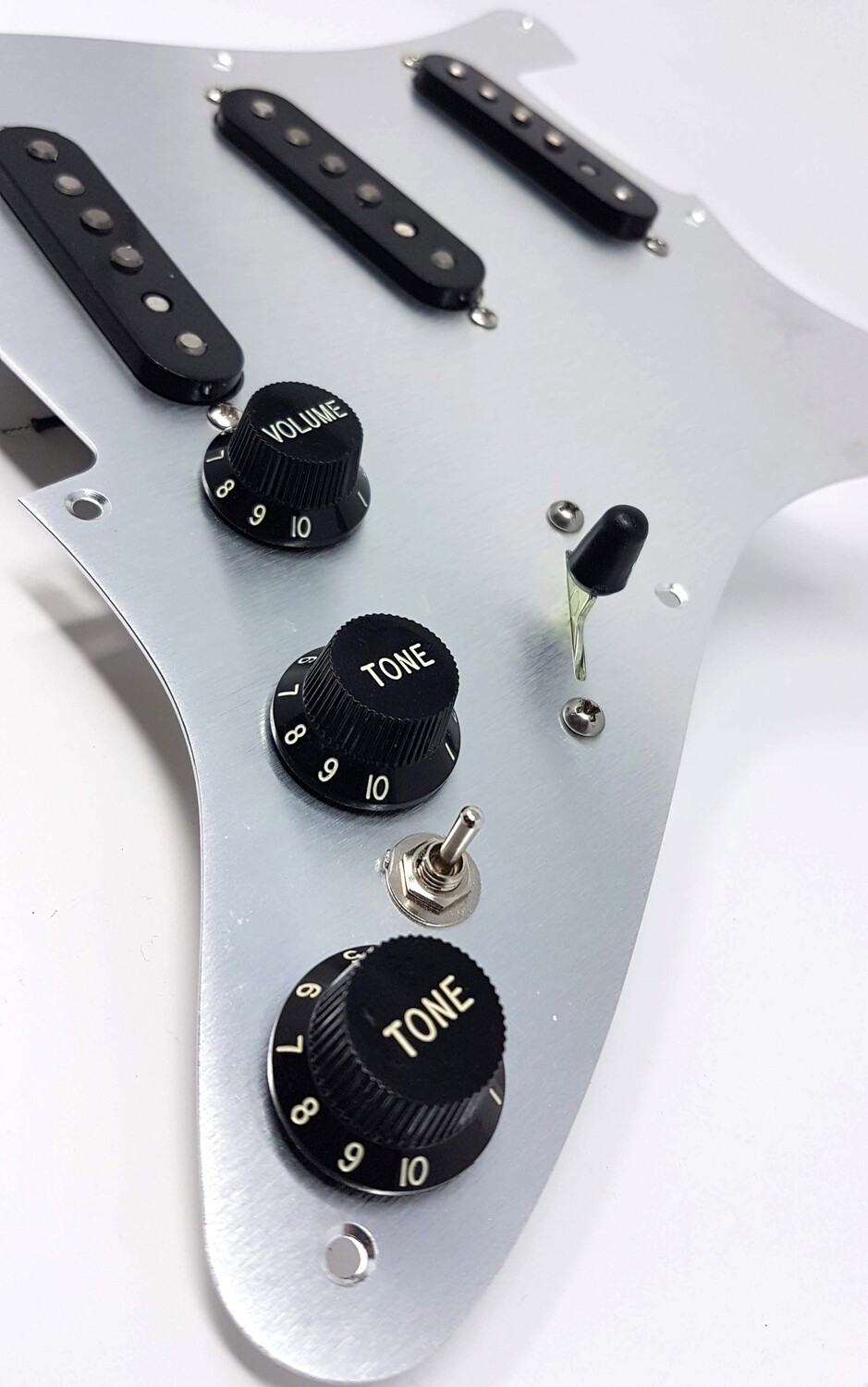Carparelli Fully Loaded Aluminum Pickguard 9 Way Stratocaster Wiring Mod Silver Aluminum