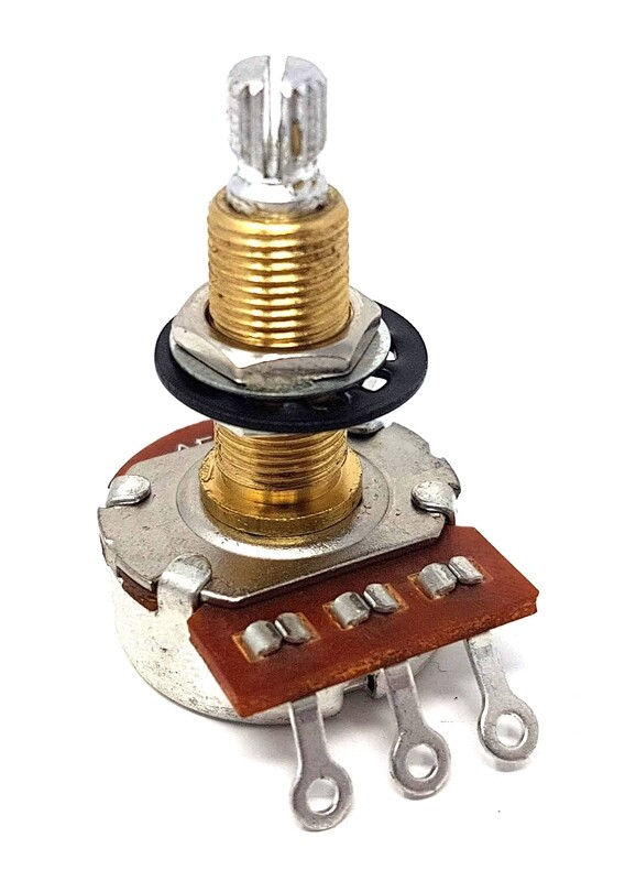 Alpha 24Φ/28MM Pot W/Brass Bushing, Audio Taper 500k