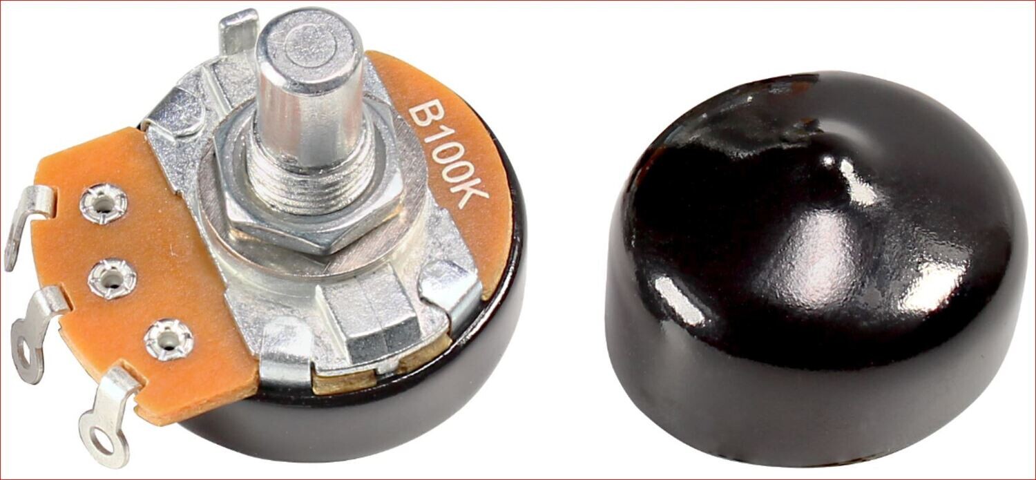 1 x Dust Cover - Rubber covering for Potentiometers, black