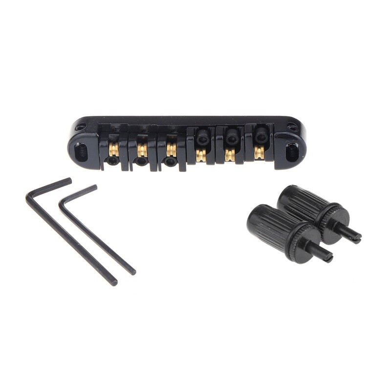 LOCKING ROLLER Bridge for Epiphone Les Paul Guitar- Black