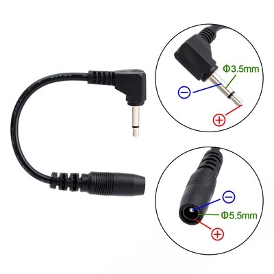 Reverse Polarity Converter Cables Straight &amp; Elbow Set for Guitar Effect Pedals