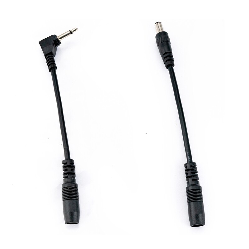 Reverse Polarity Converter Cables Straight &amp; Elbow Set for Guitar Effect Pedals