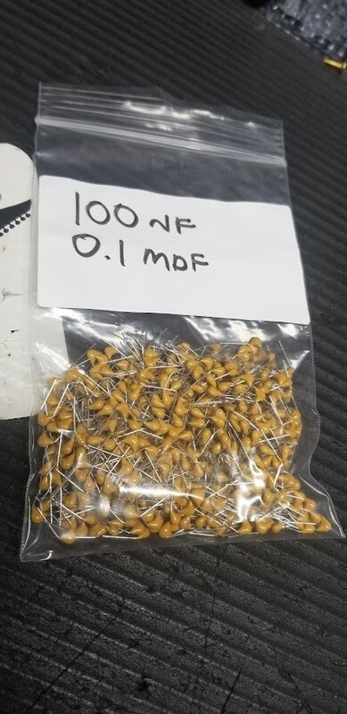 .1 MFD Ceramic Disc Capacitors pack of 5