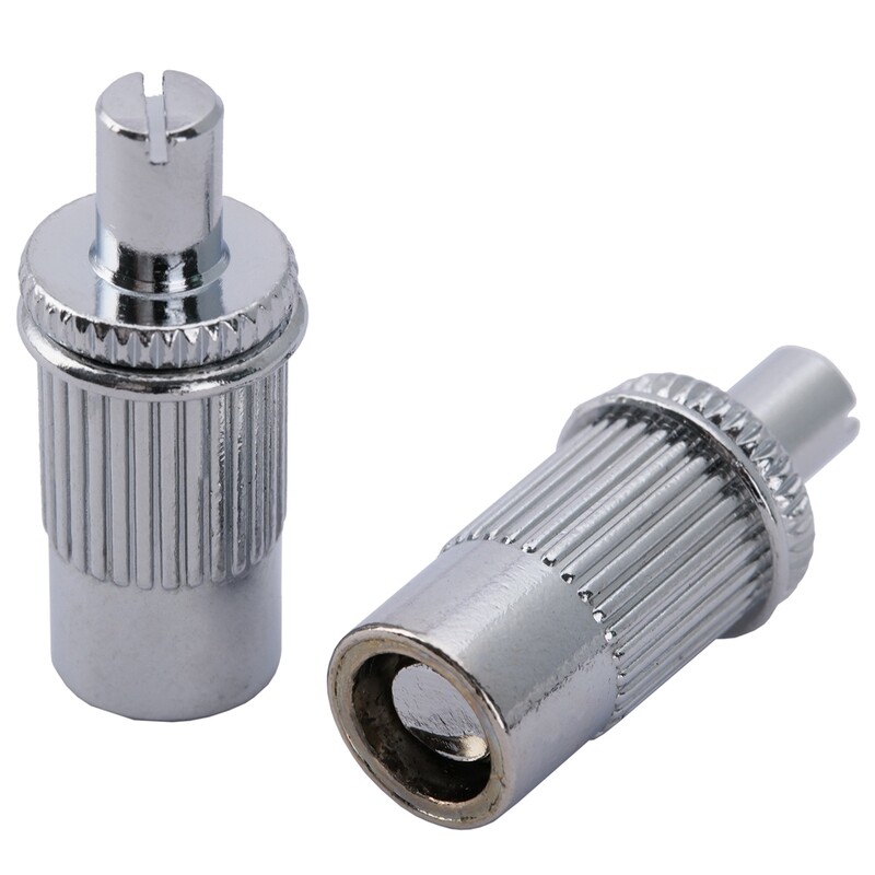 M8 Metric Nashville Tune-o-matic Bridge Mounting Studs and Inserts Bushings Set for Import Les Paul Style Electric Guitar, Chrome(Set of 2)