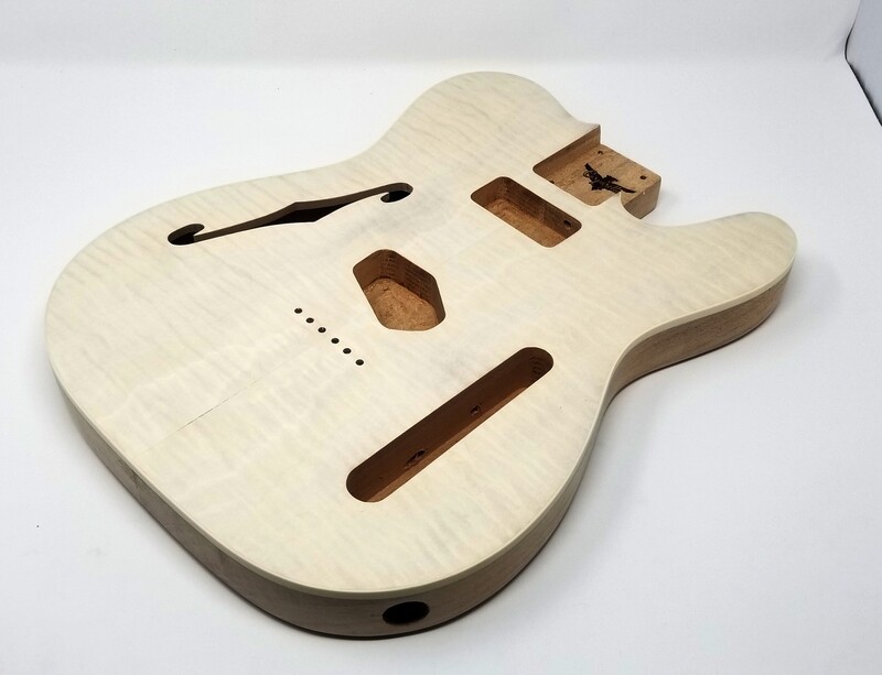 T-Style F-Hole 2pc Mahogany with Flame Maple Veneer, "Fits a Fitertron TV Jones"