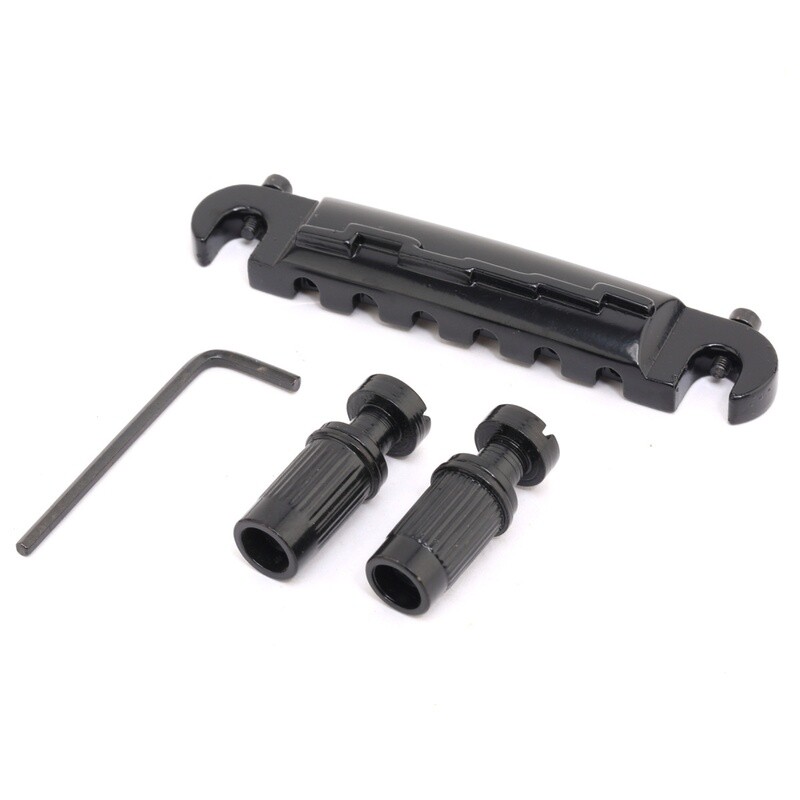 6 String Compensated Wraparound Stud Mount Adjustable Bridge for Les Paul Style Guitar