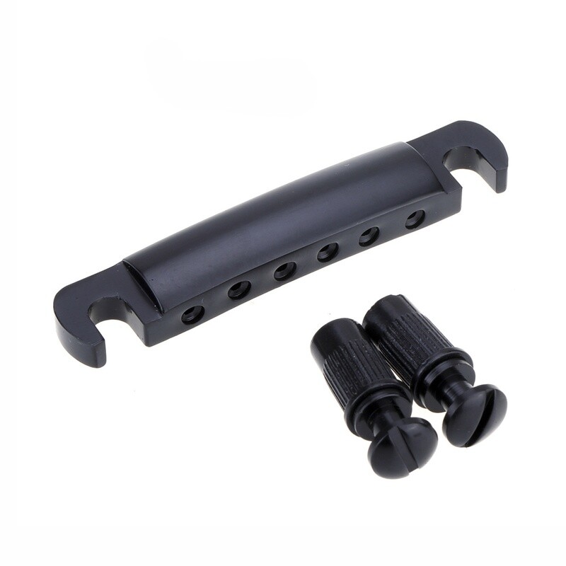 52.5mm Tune-o-matic Stop Tailpiece Metric Black Matte