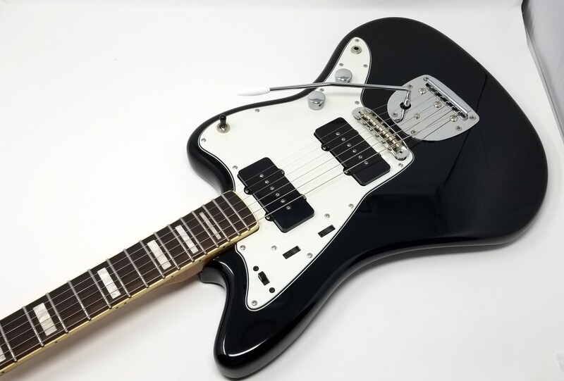 SOLD.
Carparelli Jazzmaster Loaded with Lollars P90 Black Gloss