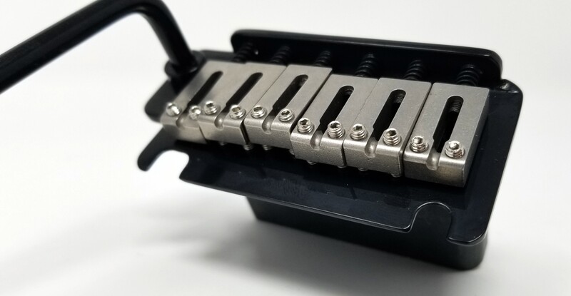 52.5mm Steel Saddles, Full Steel Block, 2 Point Stud Style Tremolo Bridge for American S-Style, Black