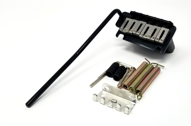 52.5mm Steel Saddles, Full Steel Block, 2 Point Stud Style Tremolo Bridge for American S-Style, Black