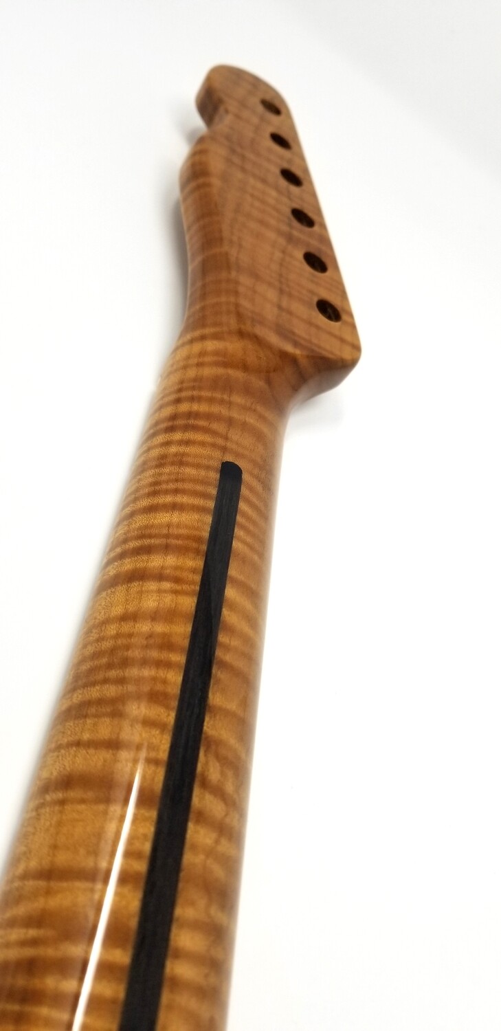 Brio 5A High Flamed Maple T-Style Maple Neck Roasted