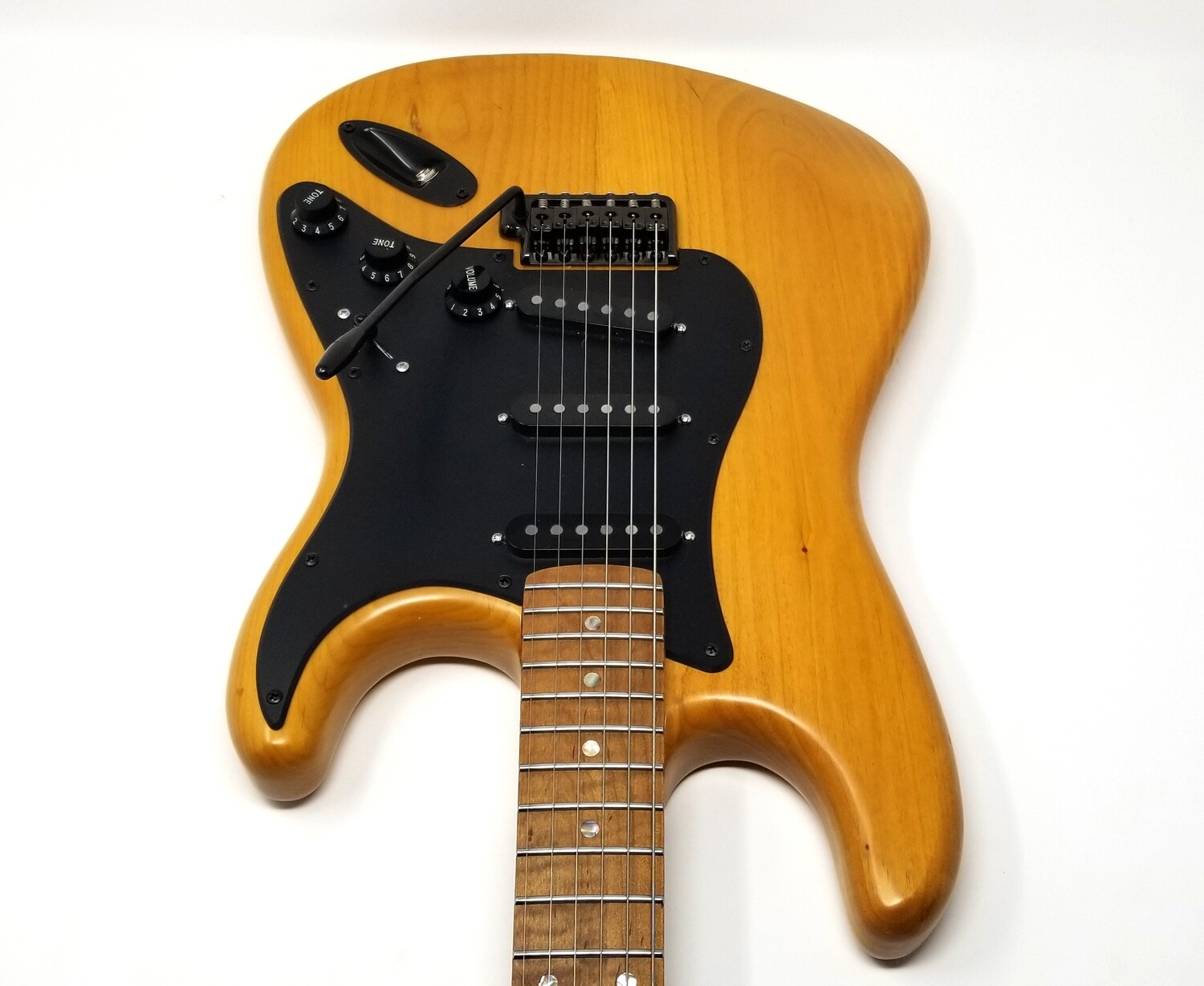Sold. Carparelli S-Style SSS Nitro Finish Alder, High Flame Maple Neck Satin, FreeWay Switch Natural Clear
