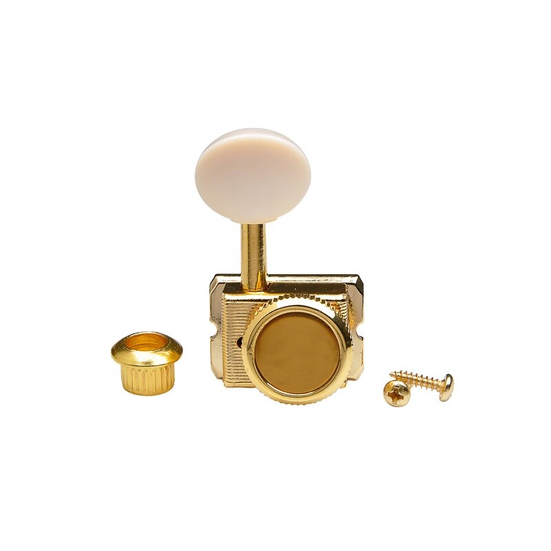 Brio Pro 6 inline Vintage Hybrid Style Locking Tuners GOLD