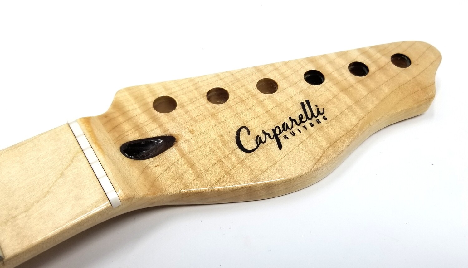 Carparelli T-Style Flamed Maple Neck, Natural Clear