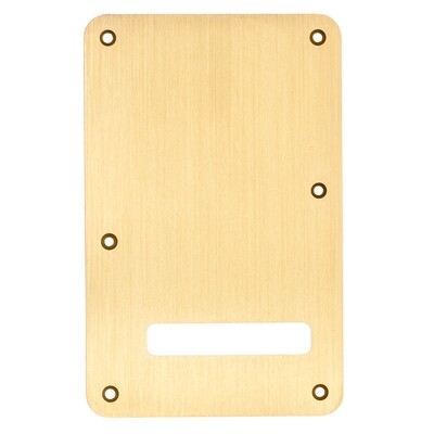 Brio Gold Aluminum Modern Style Back Plate Tremolo Cover 1 ply - US/Mexican Fender®Strat® Fit