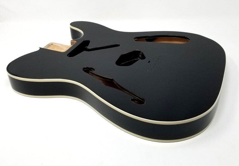 69 Telecaster Thinline Double Bound Alder Black NITRO Finish Semi-Hollow SS