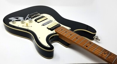 SOLD
Double Bound 1963 Spec S-Style Black Beauty Roasted Maple Neck