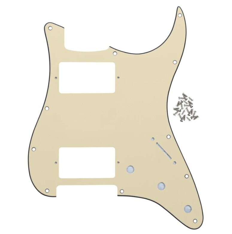 Brio H H Strat® 11 Hole Pickguard fits American/MIM Cream 3 Ply