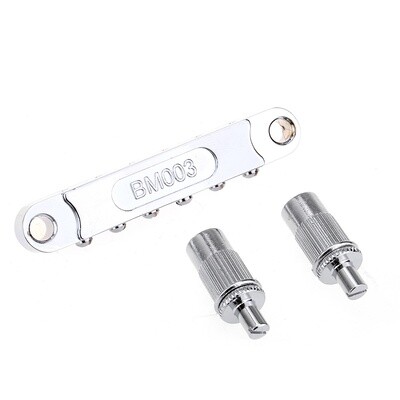 Tune-O-Matic Bridge Roller Saddles Set for Les Paul LP SG Electric Guitar, Chrome