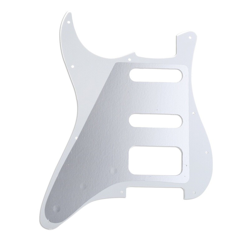 Brio 11-Hole Modern Style Strat HSS Pickguard for American Stratocaster White 3Ply [Round Corners]