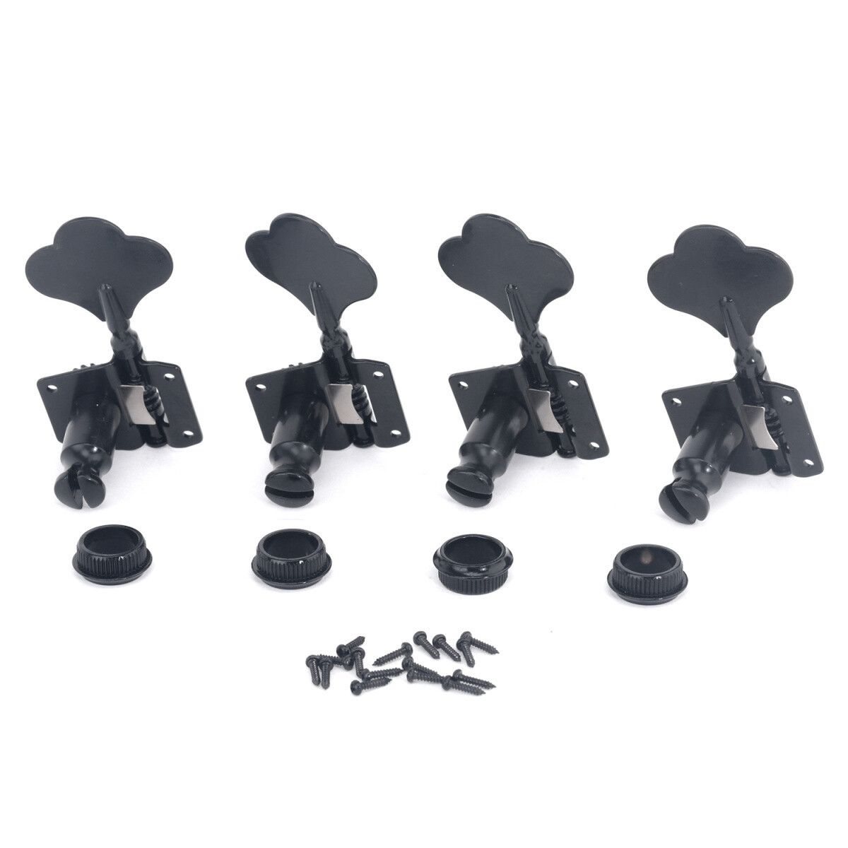 Brio 4 In-Line Open Gear Bass Tuners Right Handed Black.