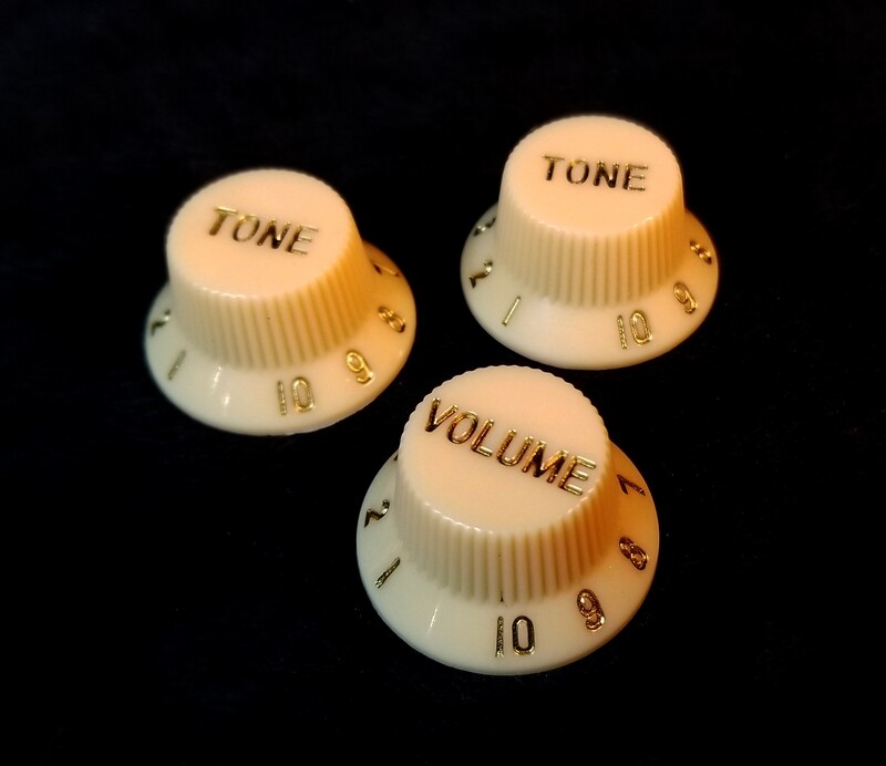 Brio Left Handed Strat® Knobs, 1 Volume 2 Tone Cream US Size CTS,Emerson,Dimarzio