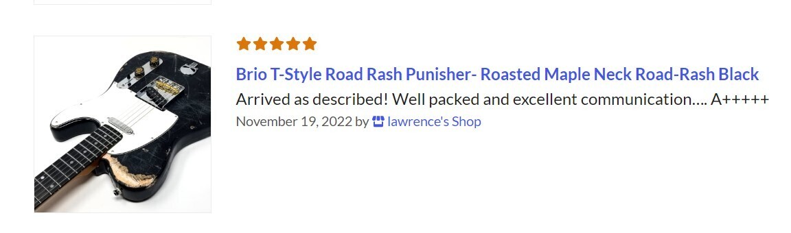 The Road Rash Warrior 5 Star