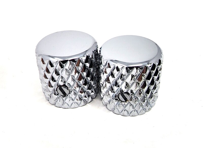 Gotoh Heavy Knurl Barrel Knobs USA Solid Shaft Chrome