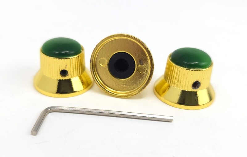 Brio Gem Knob Gold w Green Pearl Stone - Metric Fit -