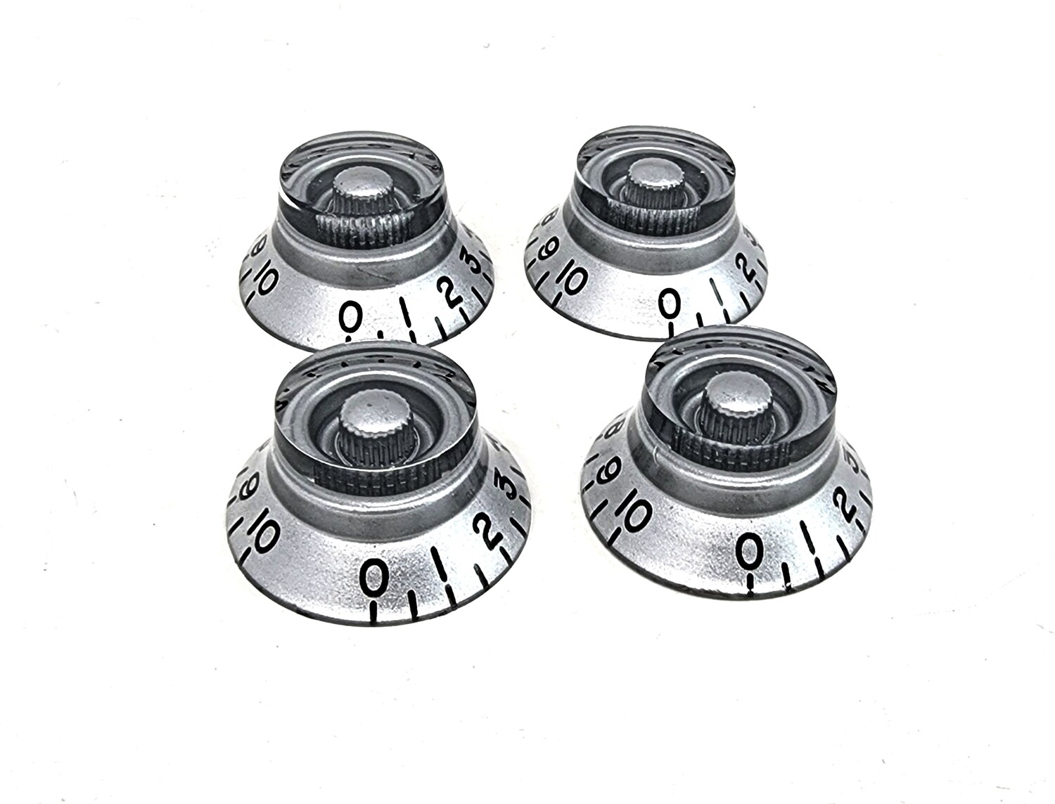 Brio Right Hand Bell Knobs Imperial ( US ) Size Set of 4 Silver