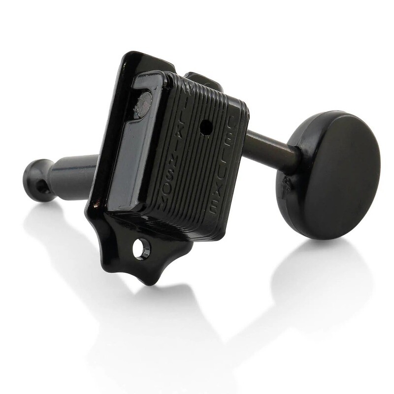 Wilkinson Kluson Style Guitar Machine Head Tuners Set of 6 Inline - Black