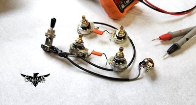 Carparelli Pro Pots ES335 Epiphone Casino Pre-wired Harness Kit Pure-Tone Jack.
Orange Drop Caps or Upgrade option available.