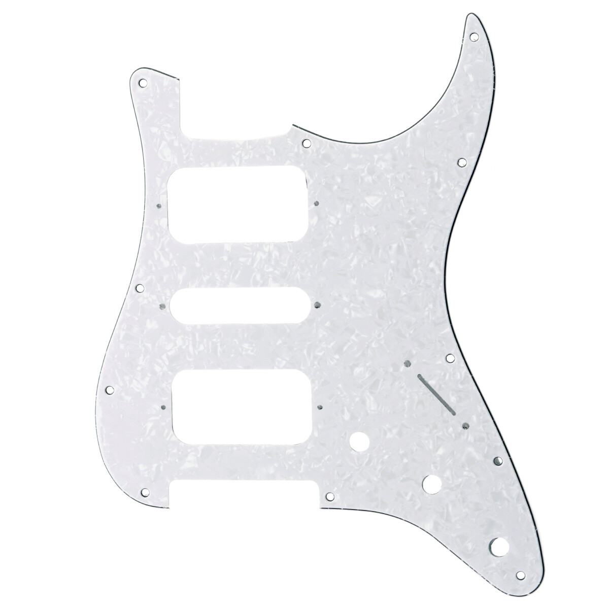 Brio HSH Strat®11 Hole (Rounded Corners) 4 Ply White Pearloid