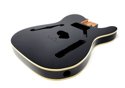 Telecaster Thinline Hybrid Double Bound Alder Black Gloss Semi