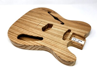 Brio 1 piece Roasted Swamp Ash Body T-style Thinline Unfinished