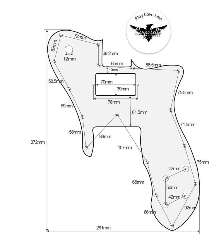 16 Holes Single H Guitar Pickguard For USA/Mexico Fender 72 Tele Custom Style Electric Guitar 4ply Vintage Tort