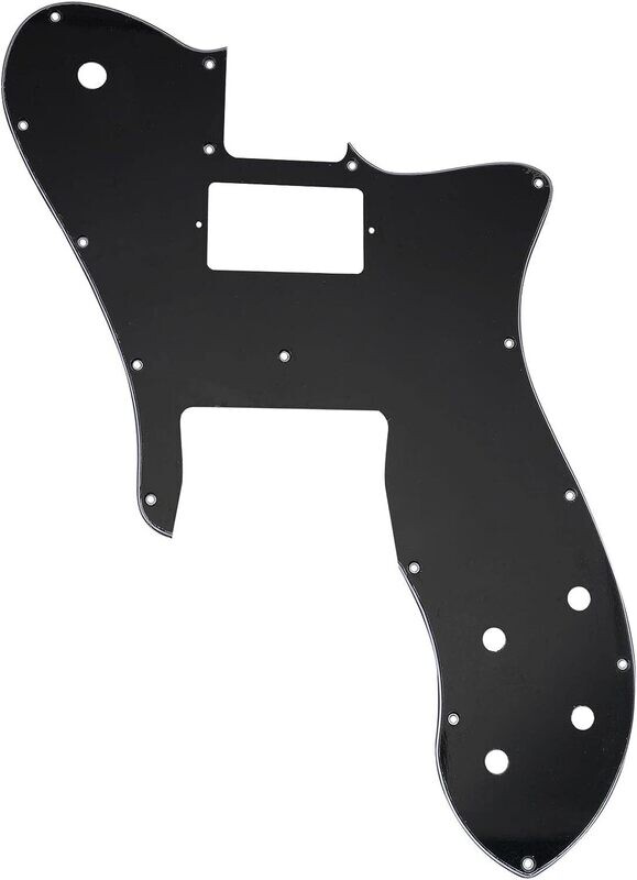 16 Holes Single H Guitar Pickguard For USA/Mexico Fender 72 Tele Custom Style Electric Guitar 3 Ply Black