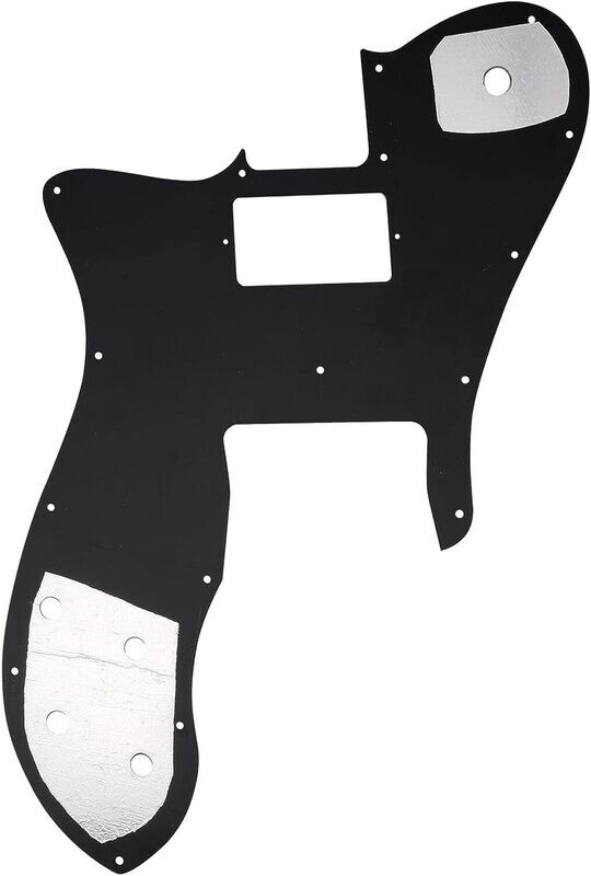 16 Holes Single H Guitar Pickguard For USA/Mexico Fender 72 Tele Custom Style Electric Guitar 3 Ply Black