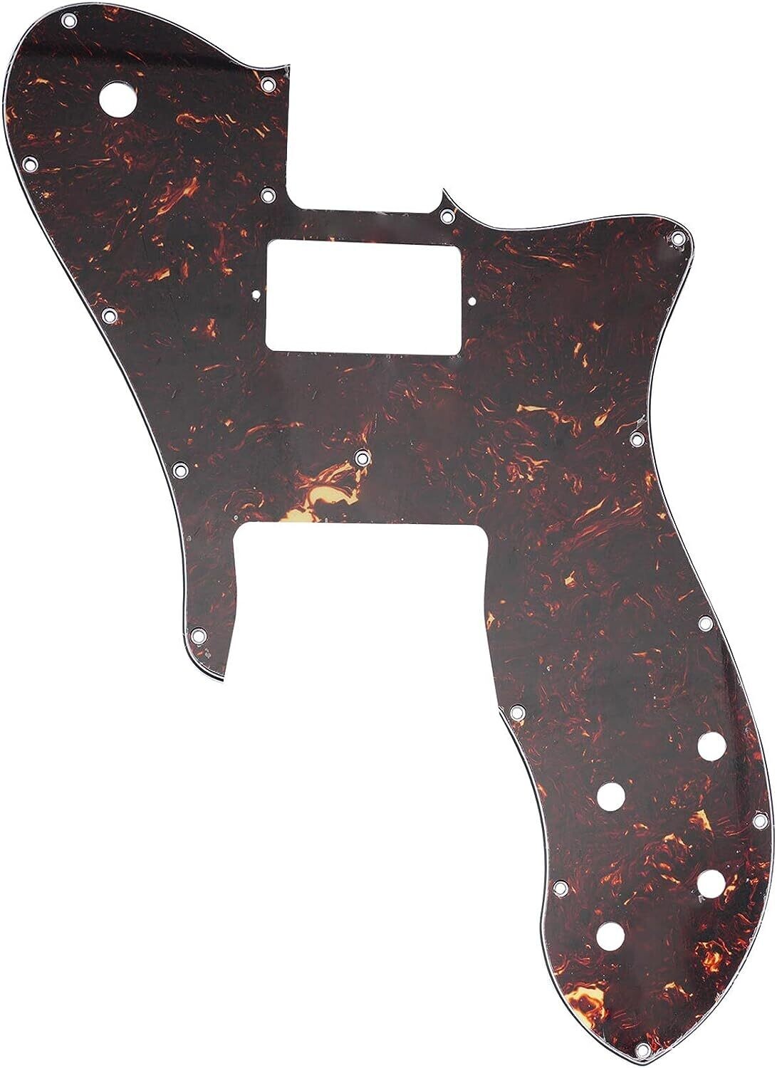 16 Holes Single H Guitar Pickguard For USA/Mexico Fender 72 Tele Custom Style Electric Guitar 4ply Brown Tort