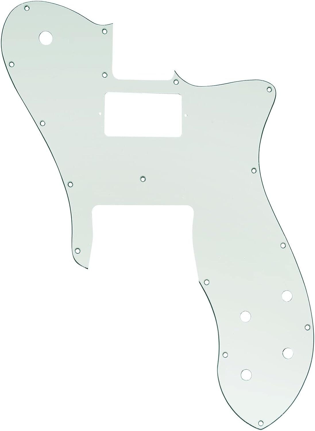 16 Holes Single H Guitar Pickguard For USA/Mexico Fender 72 Tele Custom Style Electric Guitar 3 Ply Aged White