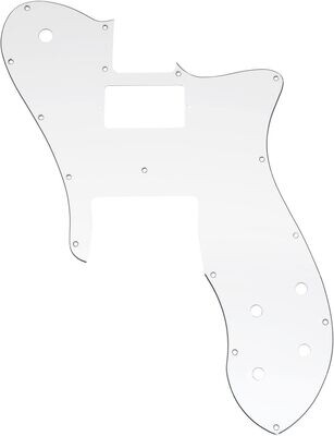 16 Holes Single H Guitar Pickguard For USA/Mexico Fender 72 Tele Custom Style Electric Guitar 3ply White