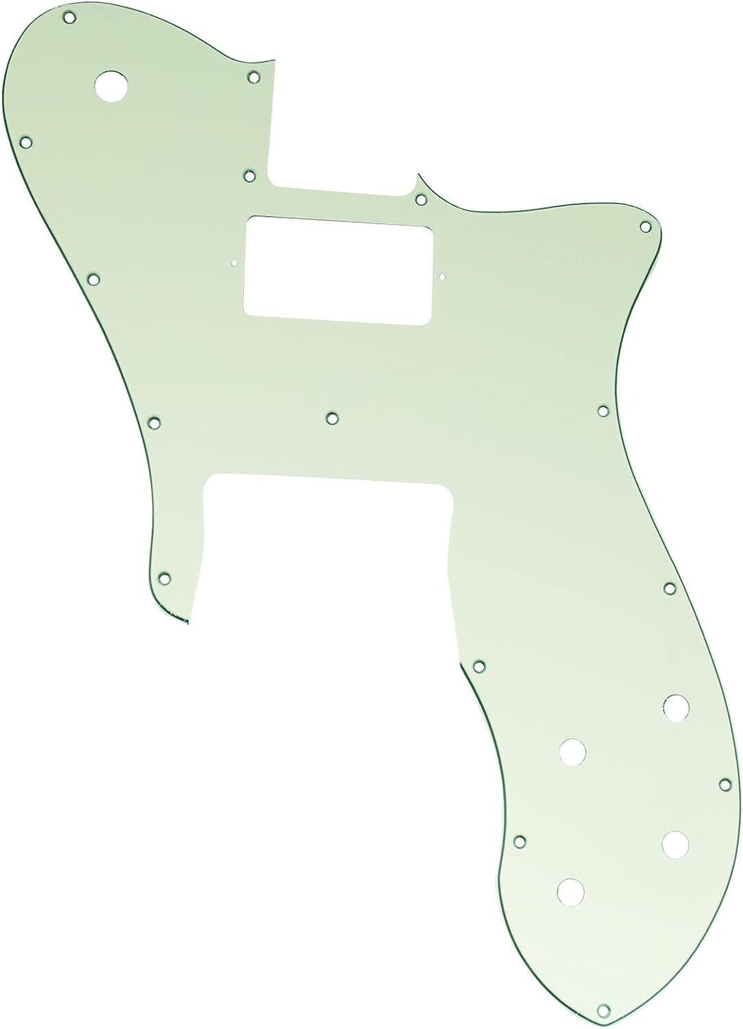 16 Holes Single H Guitar Pickguard For USA/Mexico Fender 72 Tele Custom Style Electric Guitar 3ply Mint Green