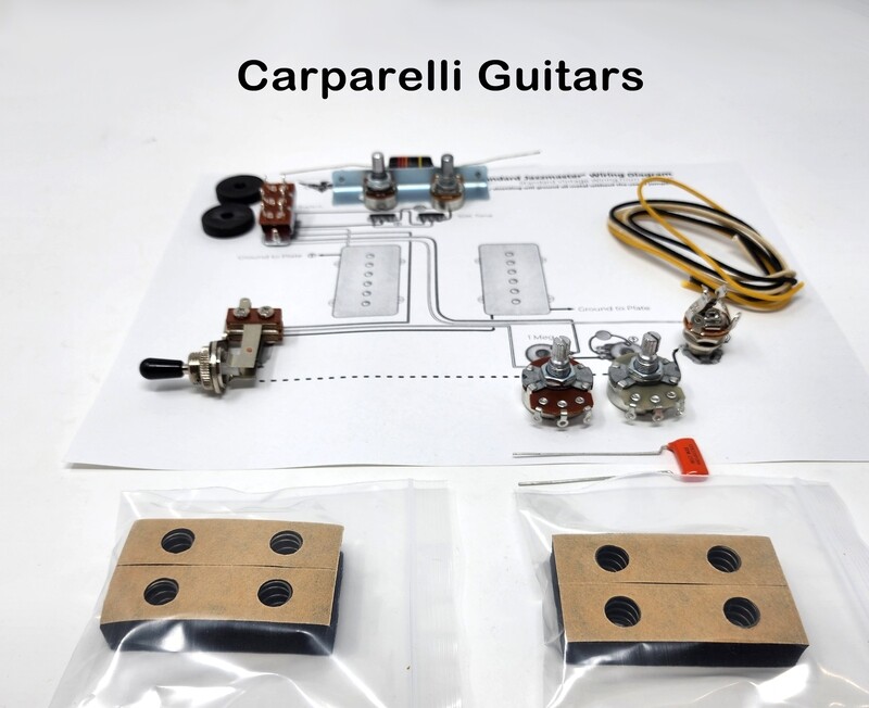 Carparelli Wiring Kit for Fender Jazzmaster Guitars with Emerson Cap