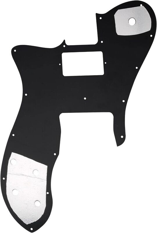 16 Holes Single H Guitar Pickguard For USA/Mexico Fender 72 Tele Custom Style Electric Guitar 3ply Black Pearl