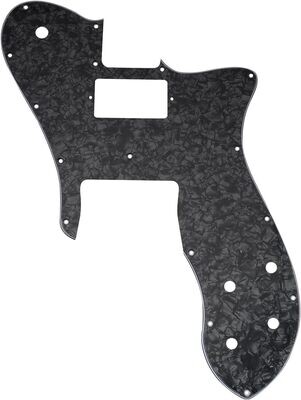 16 Holes Single H Guitar Pickguard For USA/Mexico Fender 72 Tele Custom Style Electric Guitar 3ply Black Pearl