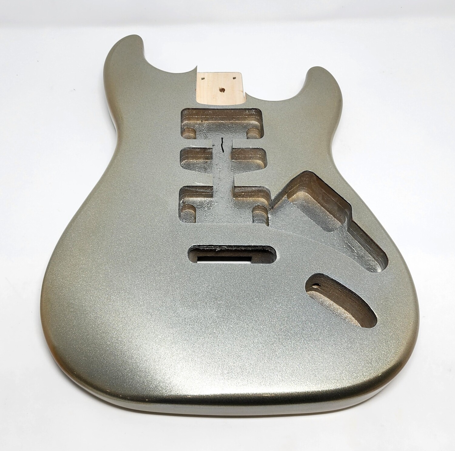 Brio HSH S-Style Body made for 57mm Wide (Charvel) Neck - Metallic Silvery Goldie Gloss